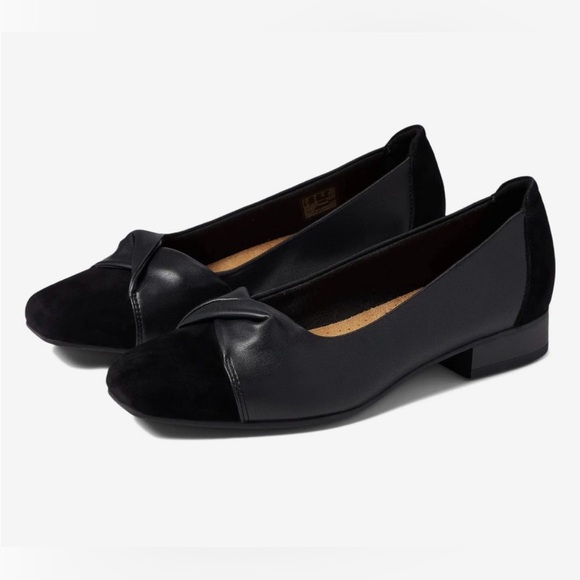 Clarks Shoes - Clarks Tilmont Dalia Womens Black Leather Slip On
Loafer Flats Shoes | 8 W